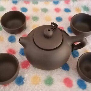 Classic Brown Ceramic Tea Pot